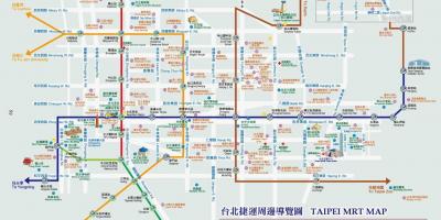 Taipei мрт мапата со туристички места