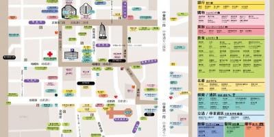 Ximending шопинг област на мапата