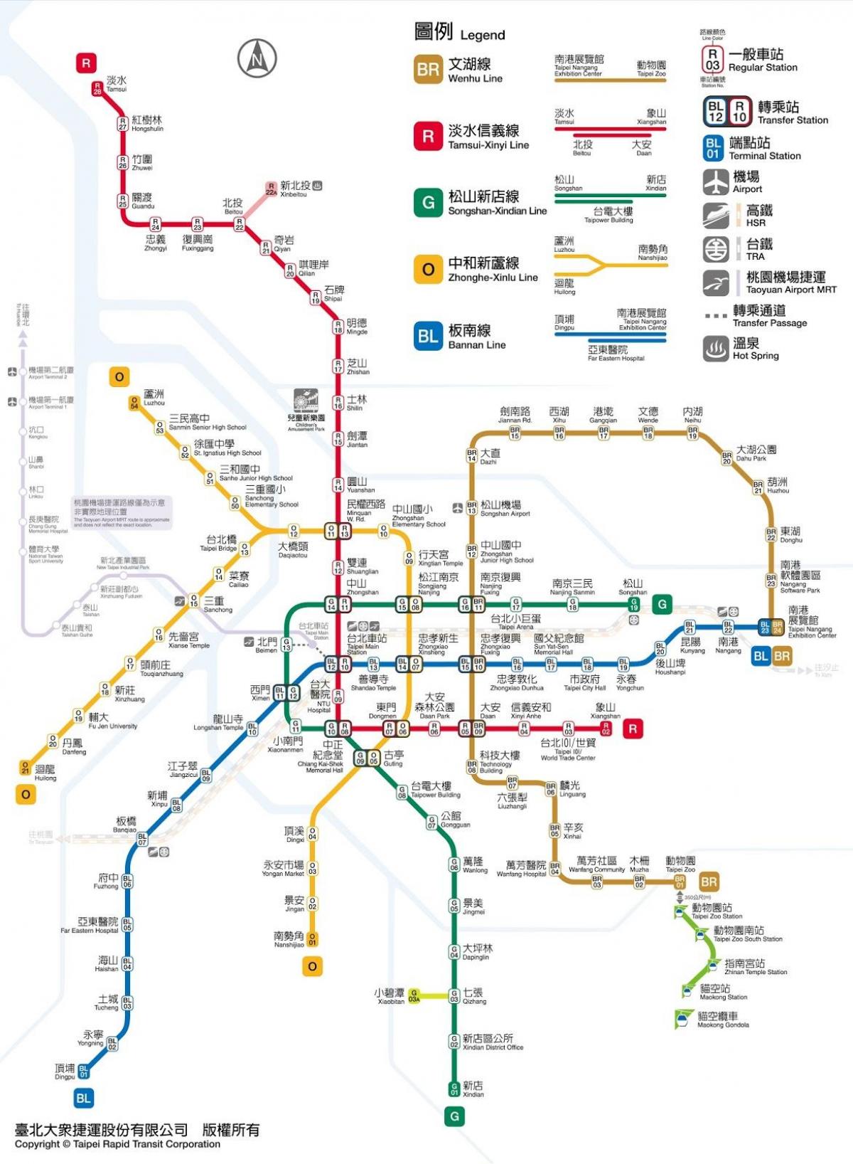 карта на Taipei jieyun