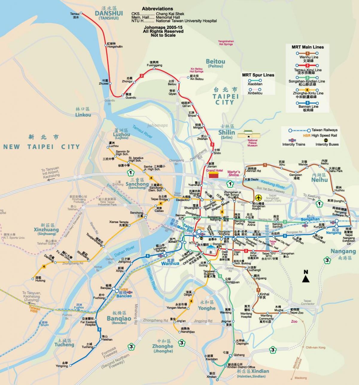 Taipei мапа на градот