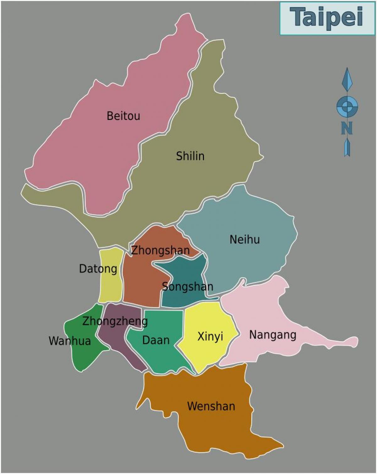 Taipei city област на мапата