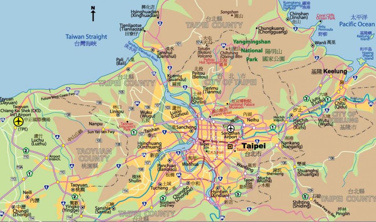 Taipei центарот на мапата