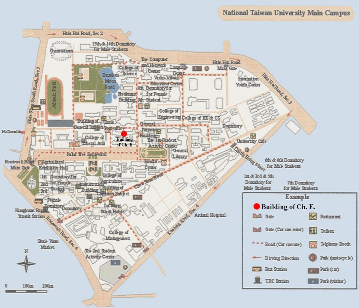 националната тајван универзитетски кампус мапа