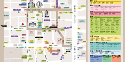 Ximending шопинг област на мапата