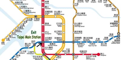 Taipei главната станица подземен трговски центар мапа