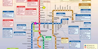 Карта на Taipei локален воз